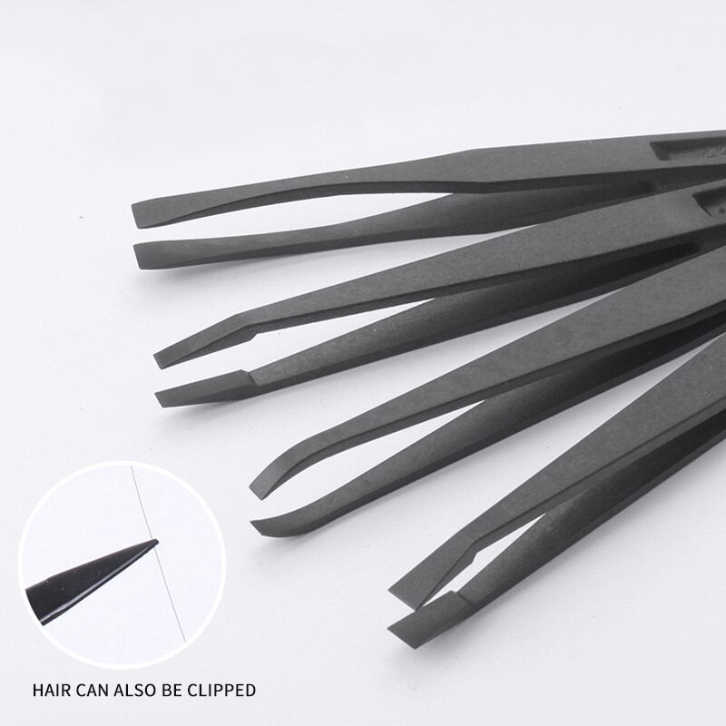 Pinzas electrónicas de fibra de carbono antiestáticas, juego de herramientas manuales de reparación de acero inoxidable, a Epiler Pince, 6/8 piezas