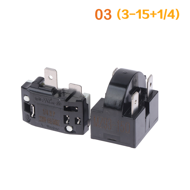 1pcs PTC Starter Relay Refrigerator Starter Relay Refrigerator Overload Protector Compatible With Refrigerator Compressor: Red