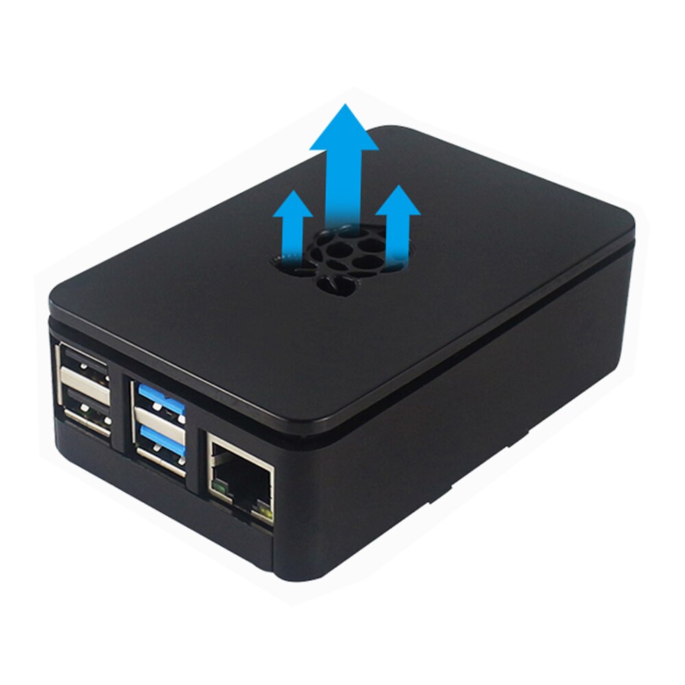 Raspberry Pi 4 ABS Case Raspberry Pi 4 Model B Pi 4B Case Black Box Shell Enclosure support Cooling Fan Aluminum Heat Sink