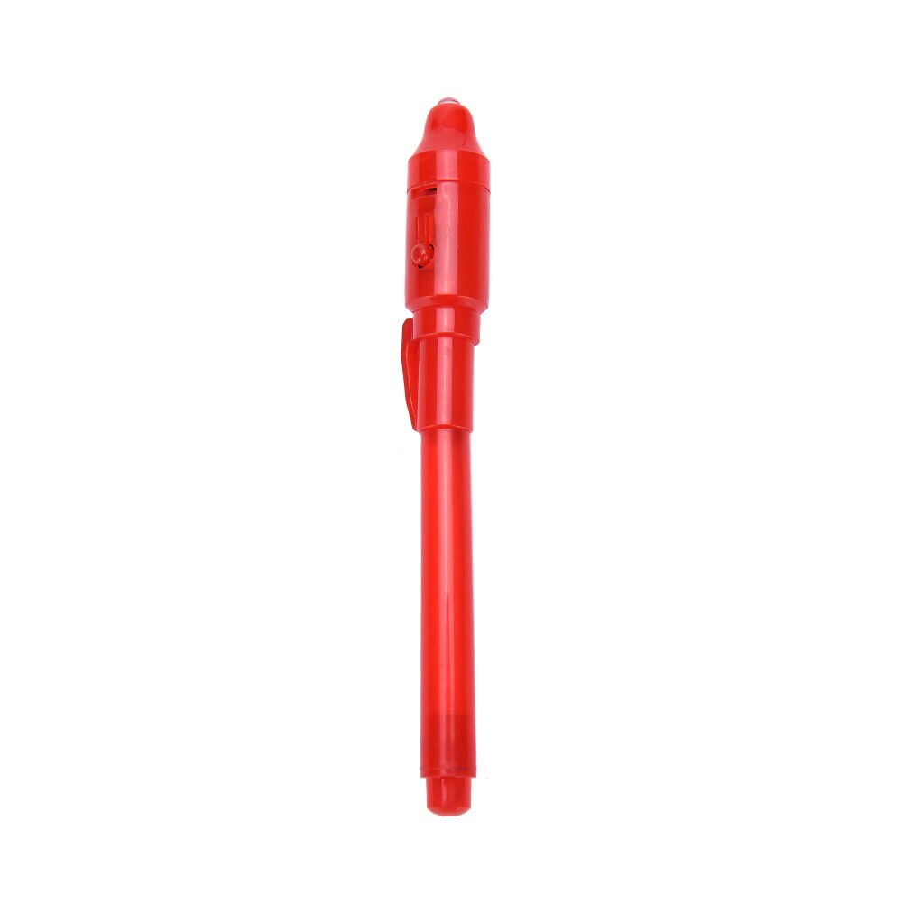Bolígrafo de tinta Invisible con luz UV negra, , 2 en 1, de seguridad, subrayadores de 13,3 cm, 1 ud.: Rojo