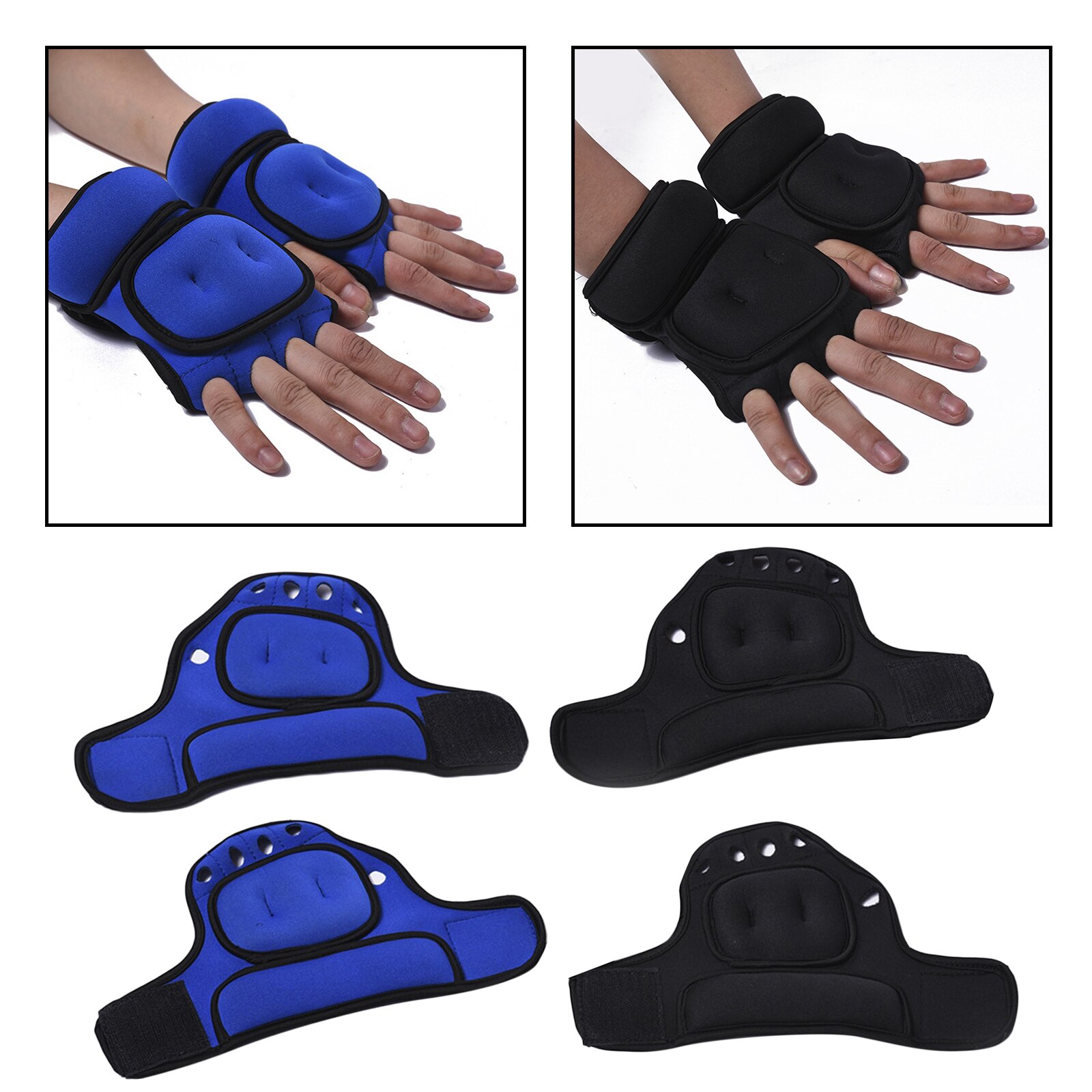 1kg Sports Weighted Gloves Body Building Strength Training Hand Weight Mitts