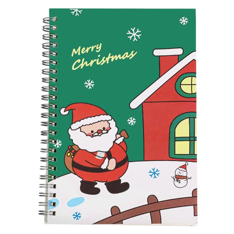 Notatnik Kawaii miękkie etui notatnik notatnik A5 60 arkuszy robić pisania rysowanie 1XCE: święty mikołaj