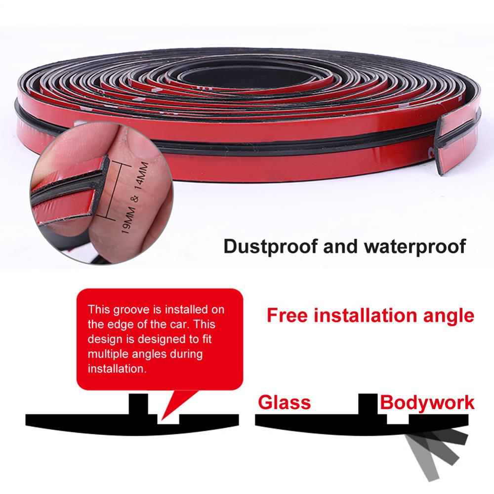 2-6Meter Rubber Auto Deur Afdichting Auto Dak Voorruit Kit Protector Auto Seal Strip Geluidsisolatie Venster afdichtingen Voor Auto