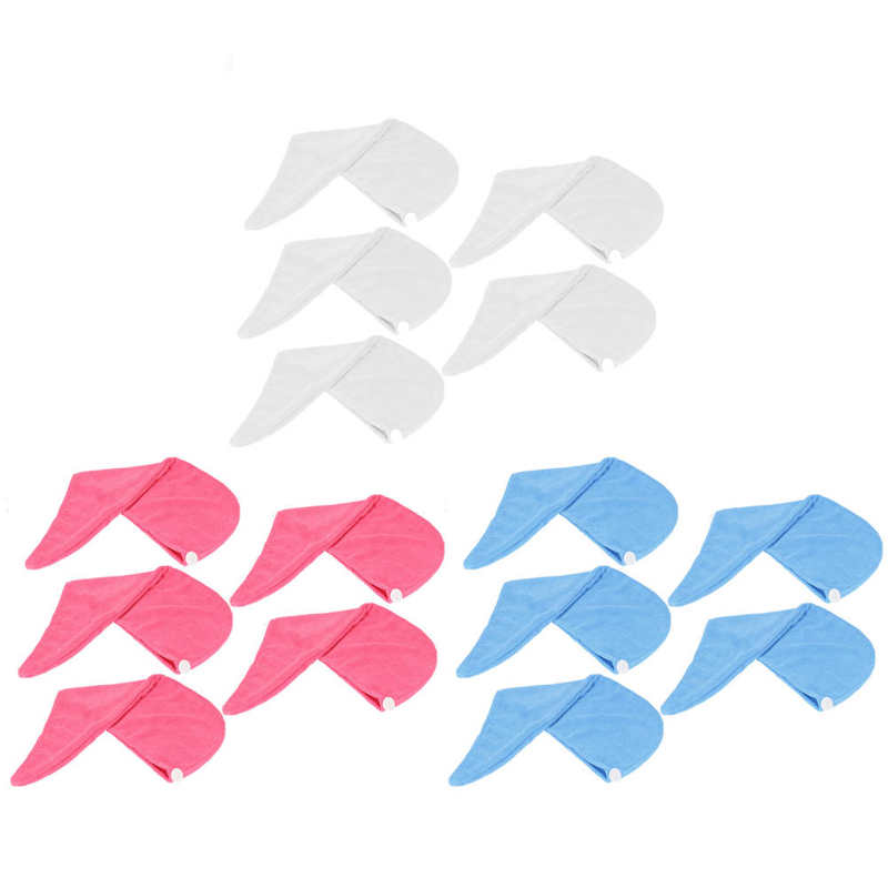 5Pcs Quick Dry Microfiber Haar Hoed Vrouwen Badkamer Sterke Wateropname Badhanddoek Haar Droog Handdoek Badkamer Benodigdheden