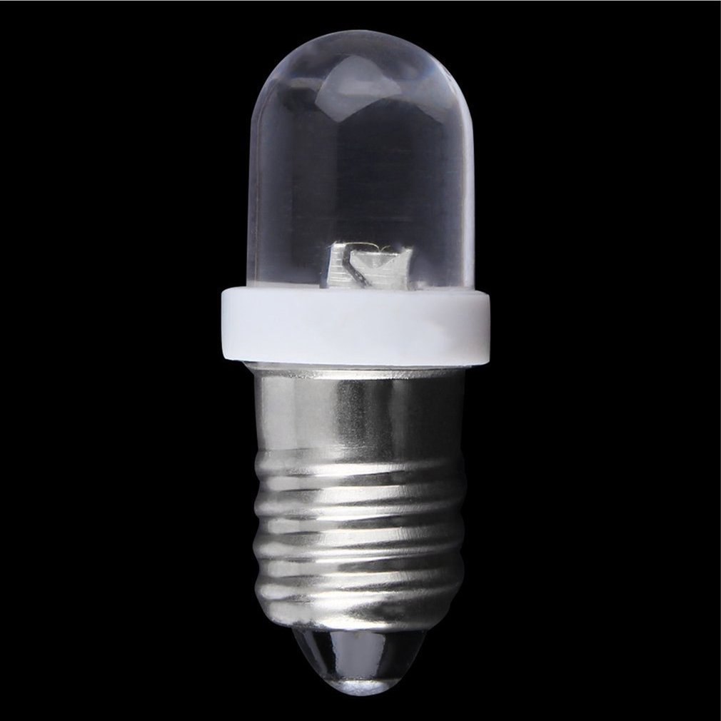 Durevole E10 LED lampadina indicatore Base a vite bianco freddo 6V DC lampadina ad alta luminosità lampadina bianco freddo