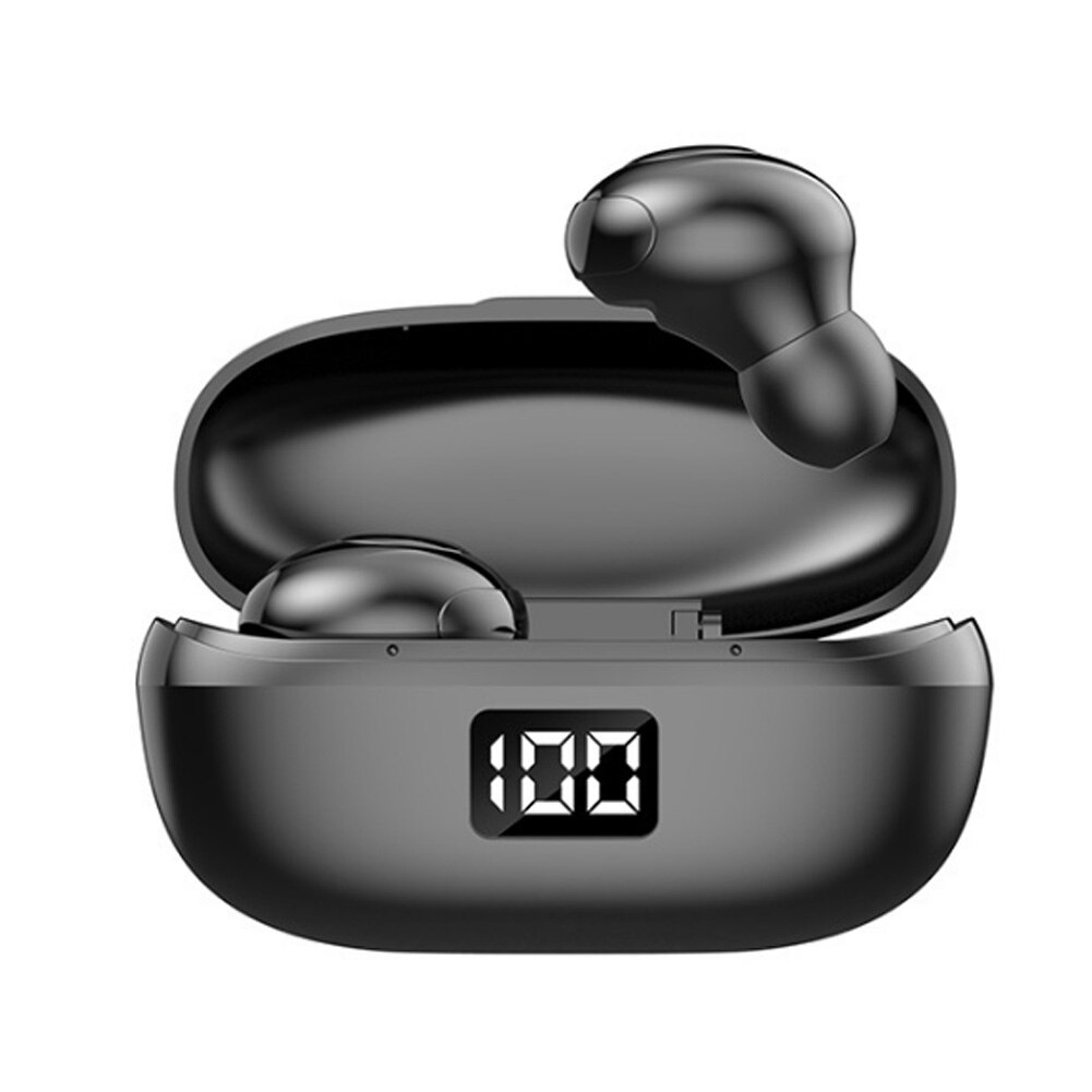 Bluetooth Headset Headset Earbud Bluetooth Earphones Wireless Bluetooth 5.0 Headset Earbuds Noise Cancelling Waterproof Black