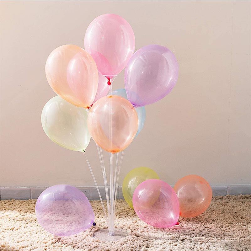 30Pcs Crystal Pastel Ballonnen Transparante Partij Latex Ballon Ronde Helium Lucht Globos Verjaardag Bruiloft Decoratie Benodigdheden