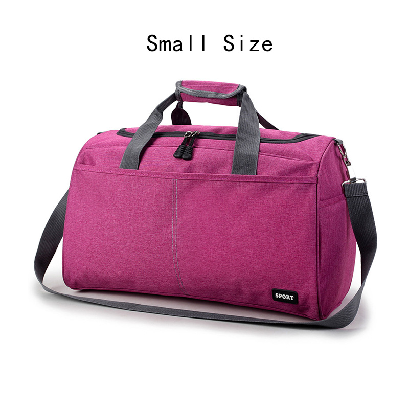 Bolso de viaje de tela Oxford para mujer impermeable para hombre, bolso de viaje de negocios, bolso de embalaje, bolso de hombro, bolso de vacaciones: Rose red Small size