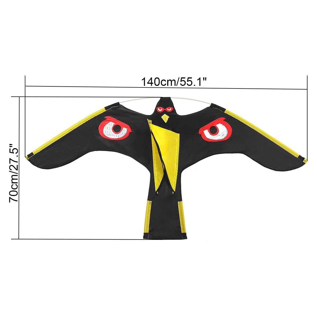 No Stick Farm Bird Scarer Flying Kite Crop Farm Protector Bird Hawk Flying Kite Eagle Bird Pigeon Repellent Kite Exclusief stick: Licht Groen