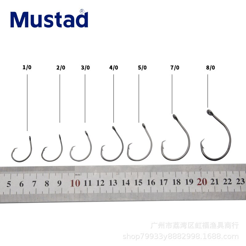 Mustad-anzuelos circulares para pesca en el mar, accesorio de acero con alto contenido de carbono, NPBLN, 39951