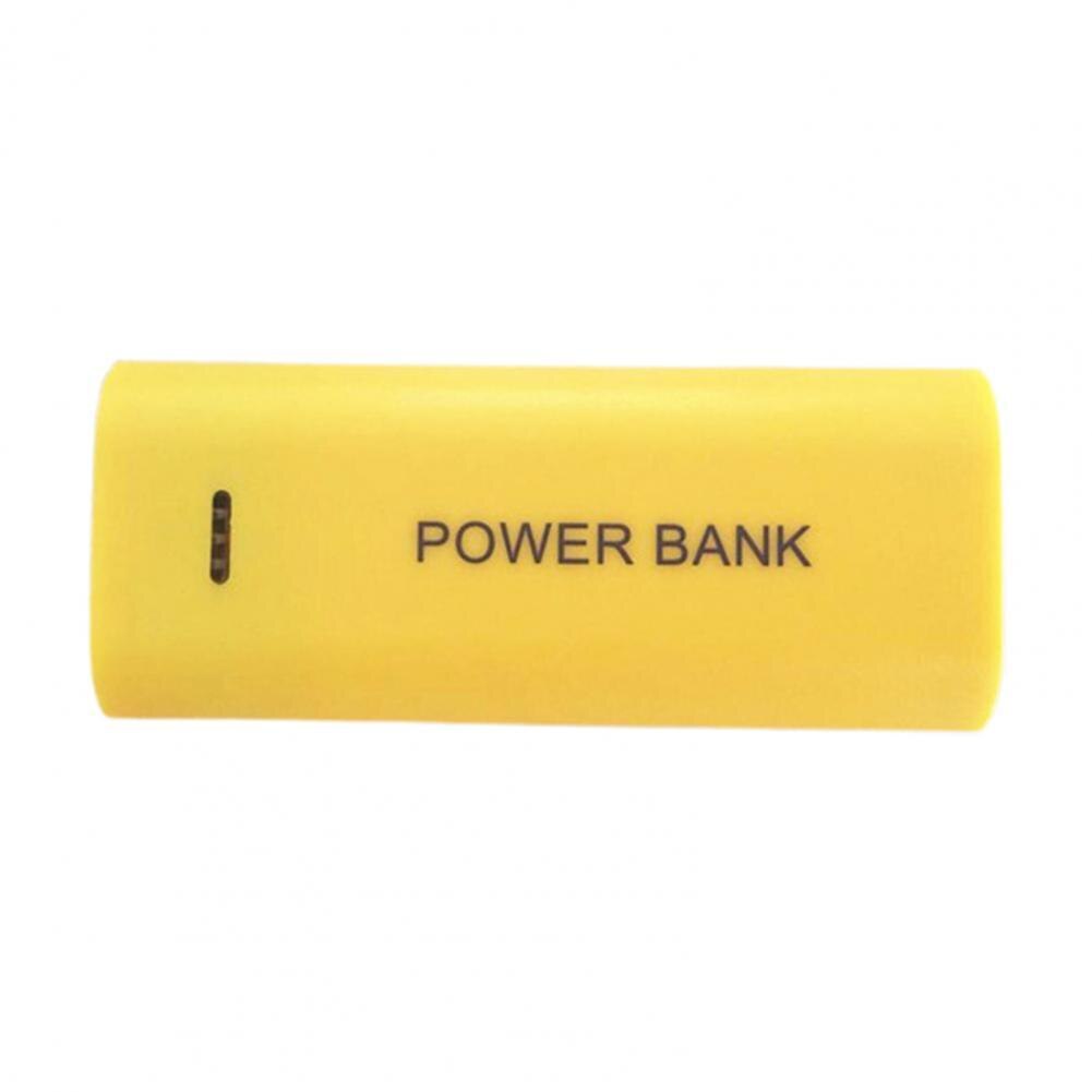 Obudowa moc banku uniwersalna przenośna 2x18650 obudowa ładowarki pudełko DIY na telefon komórkowy: żółty