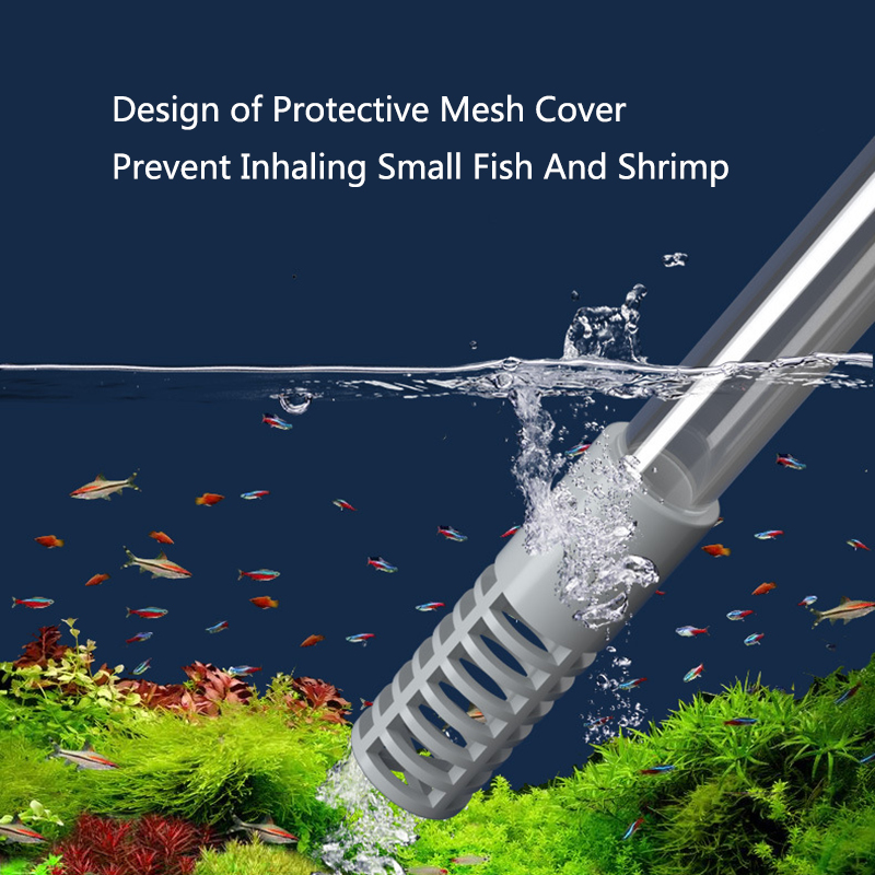 Aquarium Aquarium Aquarium Waterwisselaar Luchtpomp Reinigingsgereedschap Aquarium Grind Reiniger Vacuüm Sifon Pomp Met Filter Mondstuk Nieuw