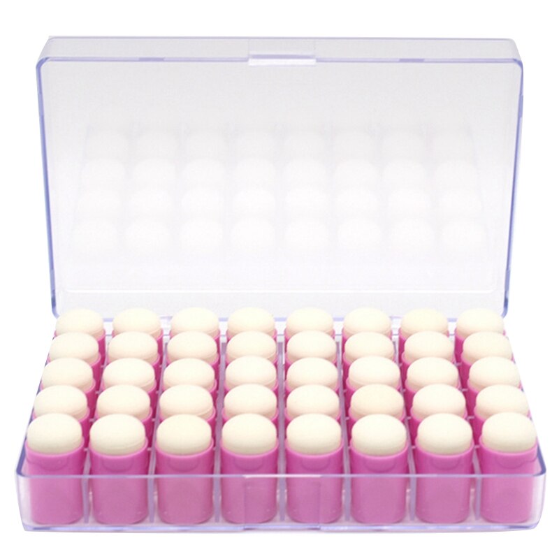 40Pcs Finger Sponge Daubers Painting Ink Pad Stamping Brush Craft Case Art Tool with Box Scrapbooking DIY Crafts: Pink