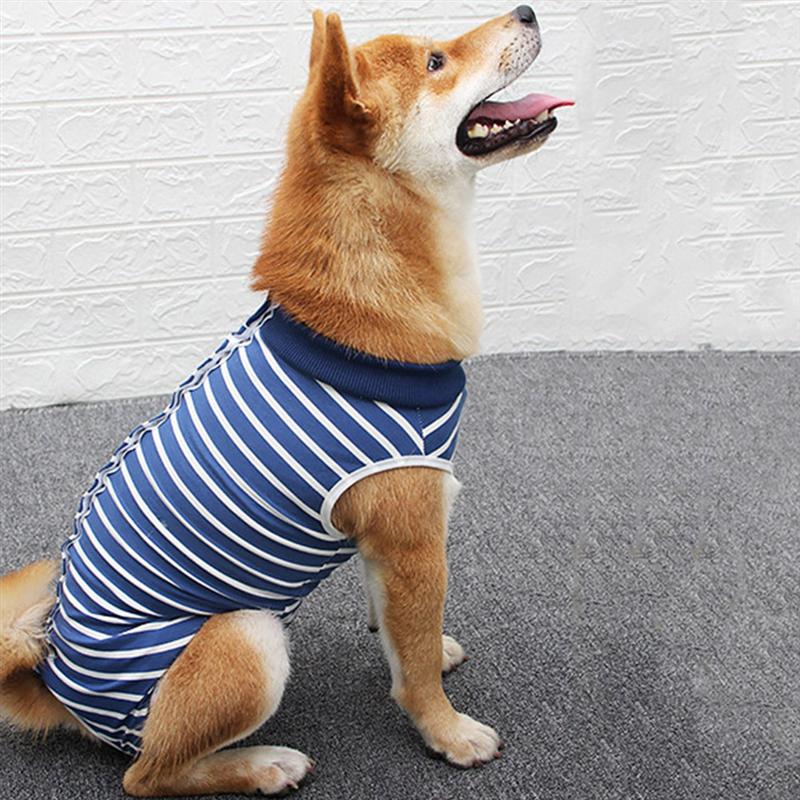 Breathable Dog Recovery Suit Full-Body Recovery Shirt Pet Dog Recovery Suit Breathable Surgical Abdominal Wounds Skin Protector