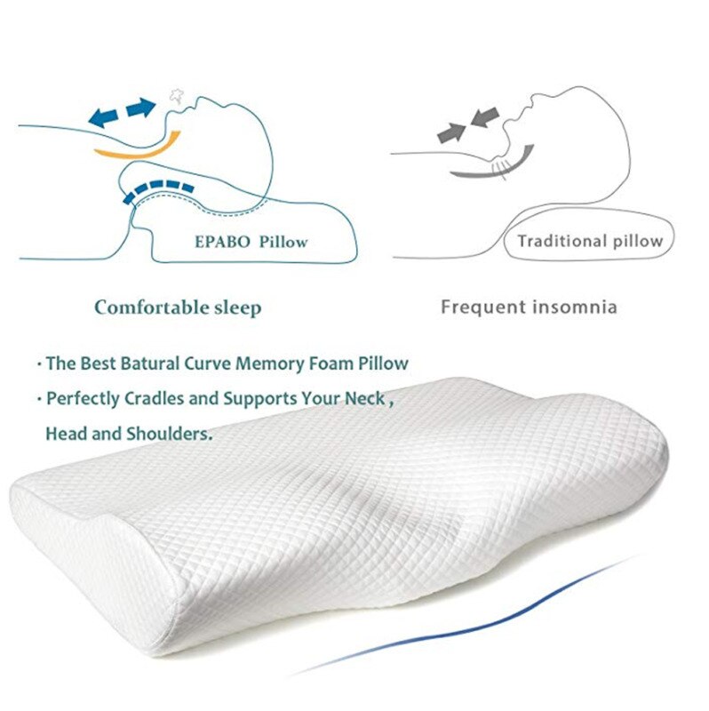 Komfort ortopædisk pude king size bambusfiberpude hypoallergenisk cool memory foam premium fast seng hukommelsesskumpude