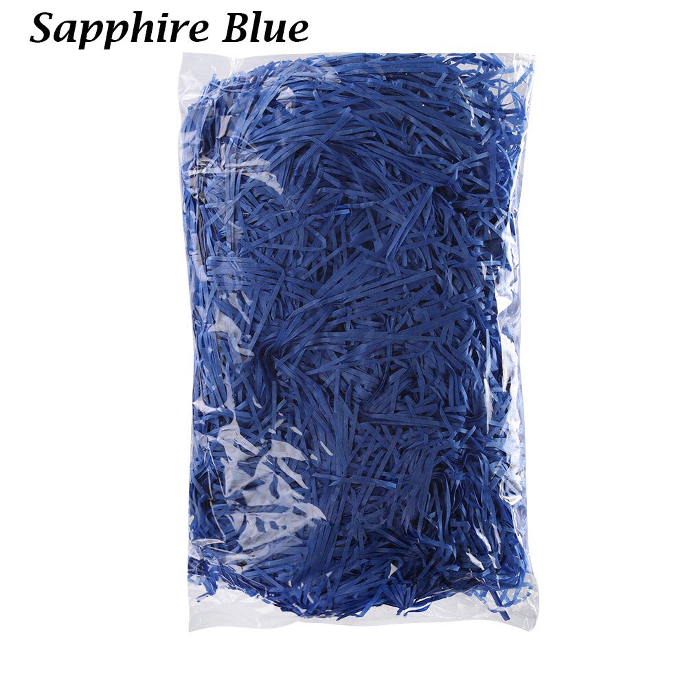 Confettis en papier raphia de 100g, pour boîte, remplissage de fête, accessoires d'emballage, fournitures artisanales de bricolage: sapphire blue