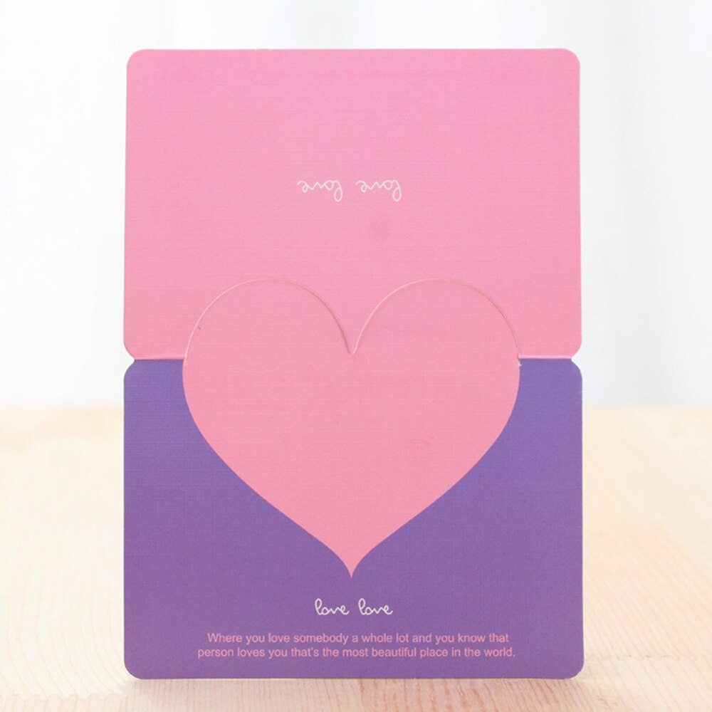 10pcs/bag Mixed Color LOVE Heart Shape Greeting Card Valentine's Day Card Wedding Invitations Card ChristmasThank Cards: style 7