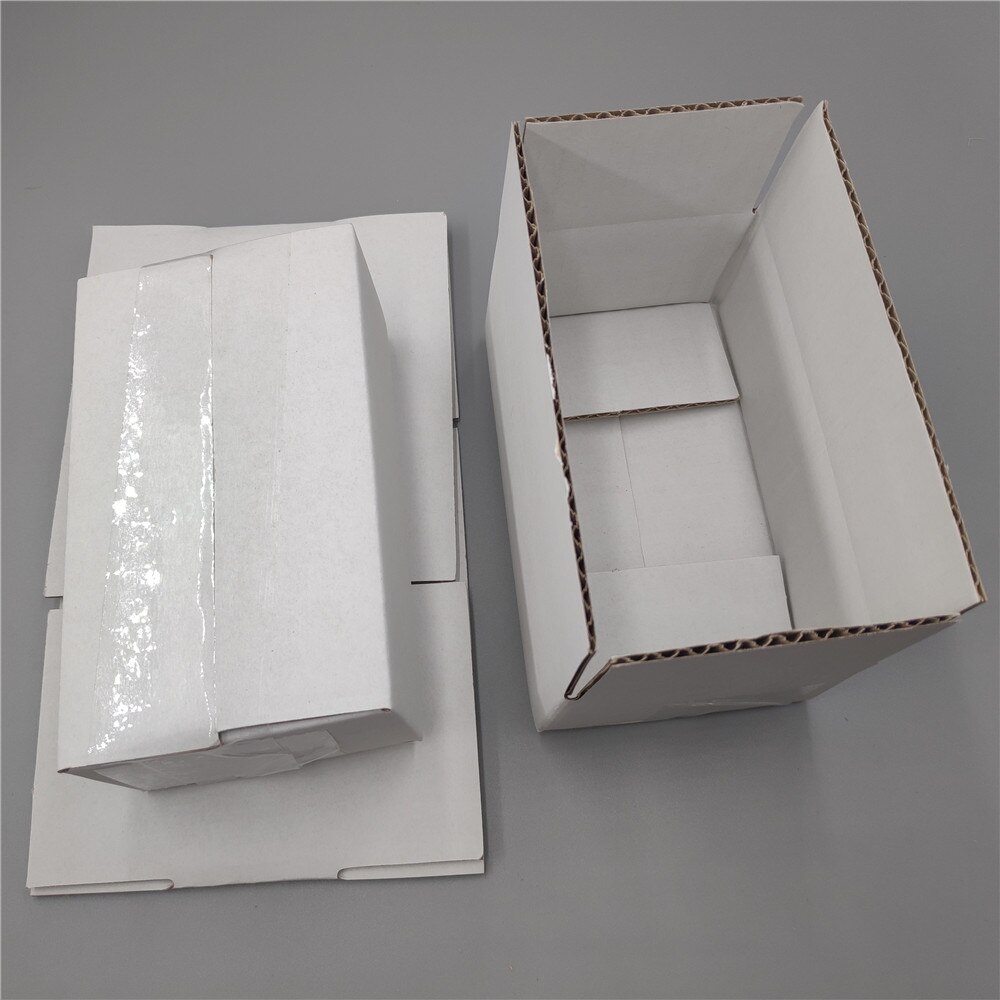 17.5*9.5*11.5cm 10pcs white E-Flute express Packaging Box Corrugated Cardboard Mailer White Mail box