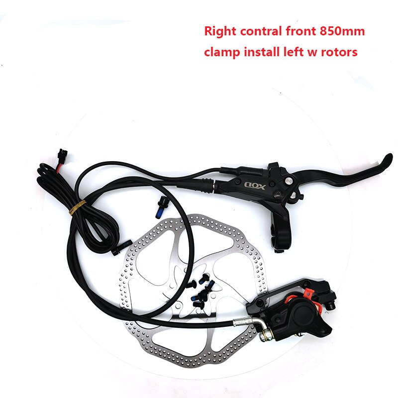 E-Bike MTB Hydraulic Disc brake Set Aluminum Alloy Electric bike scooter Power Control Shifter cut power off Bicycle Brakes: Right front w