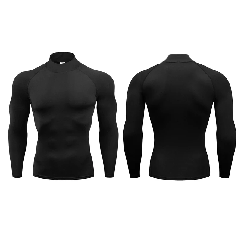 Männer Lauf T-Hemden Kompression Langarm Sport Hemden Fitness Engen Ausbildung Joggen Abschläge Fitnessstudio Sport schnell trocken Rashgard