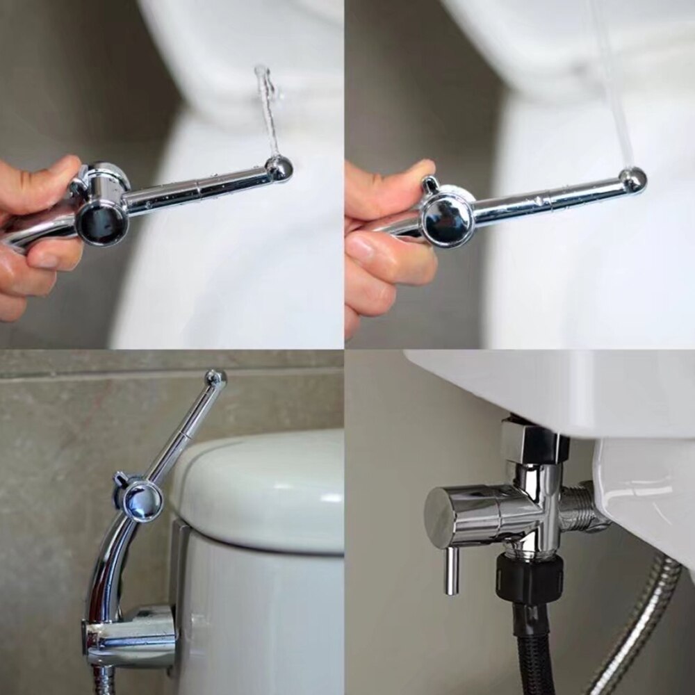 Bidet Doek Luier Sproeier, Hand Held Bidet Sproeier Set, Abs Luier Sproeier Voor Wc, , in Chroom.