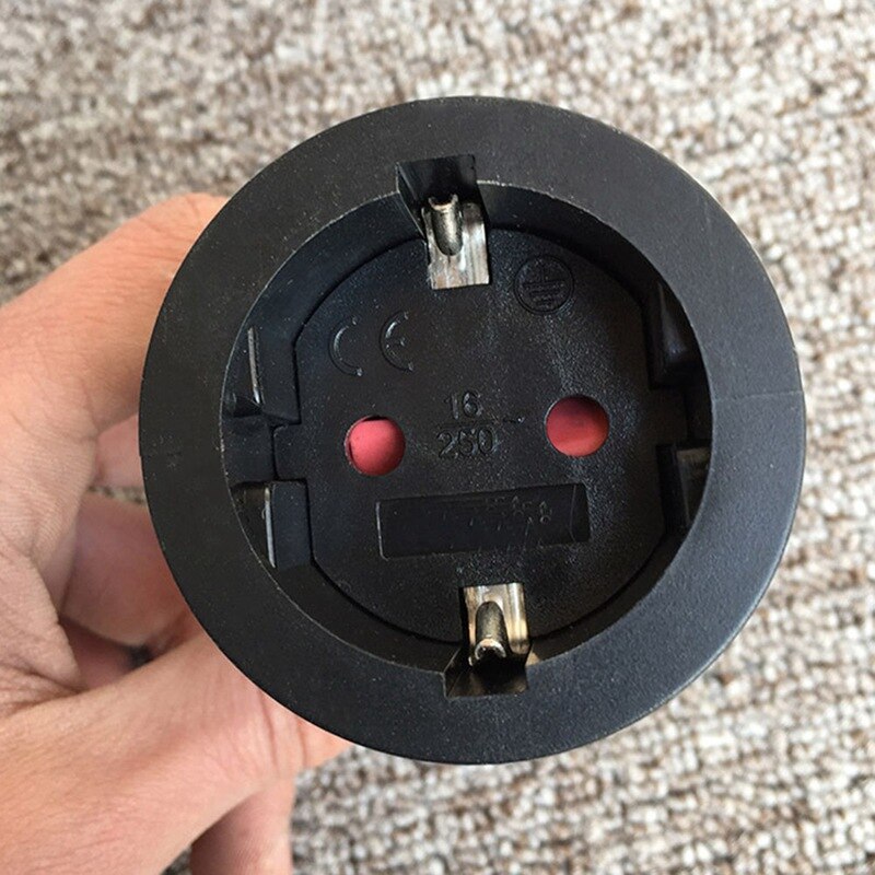 16A 250V EU Germany Multifunction Electrical AC Power Adaptor Socket PVC Flame Retardant Travel Home Wiring Female Plug