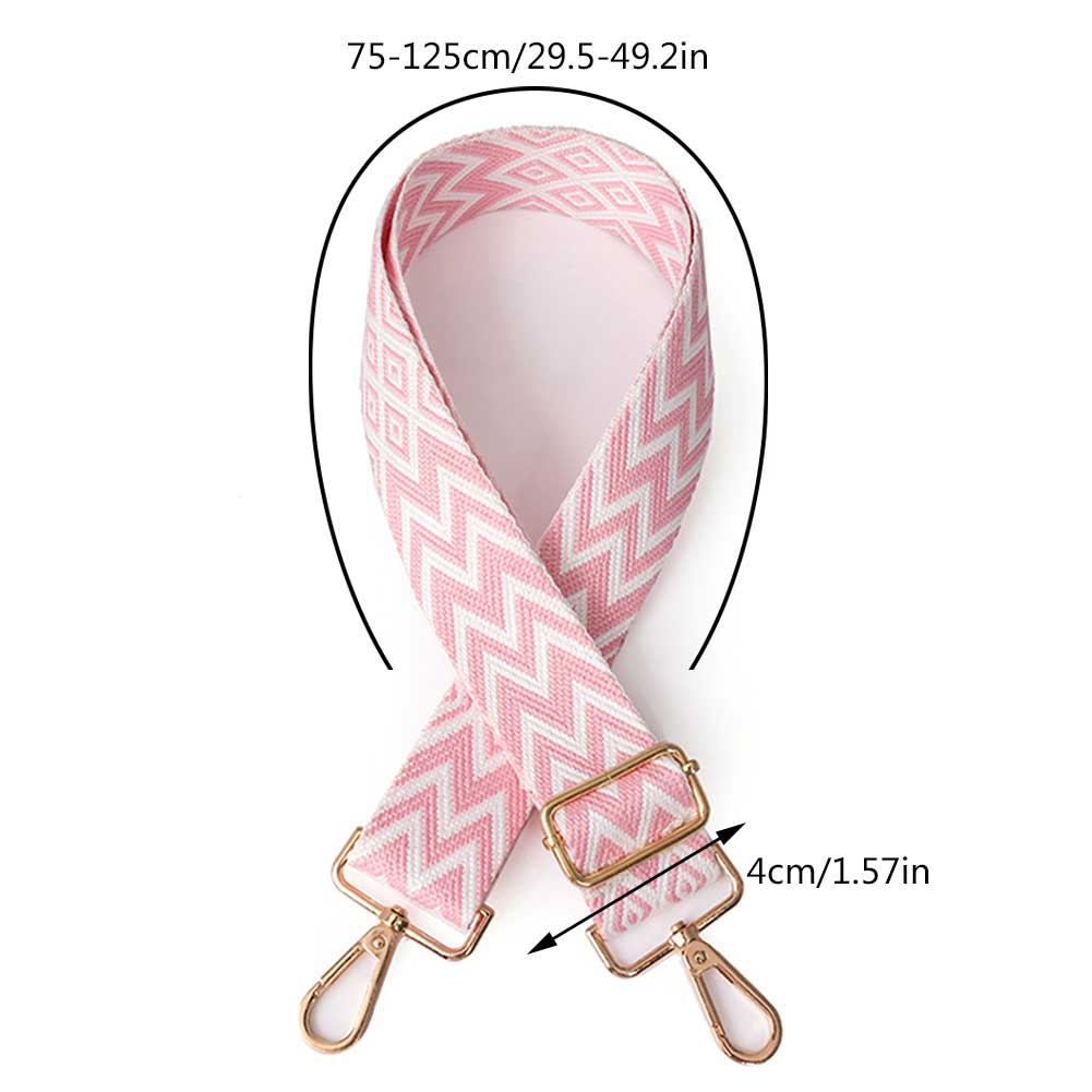 Nylon Shoulder Bag Strap Adjustable Women Handbag Replacement Strap Metal Buckle Soft Strap Wide Purse Strap Chain Bag Strap: Niebieski