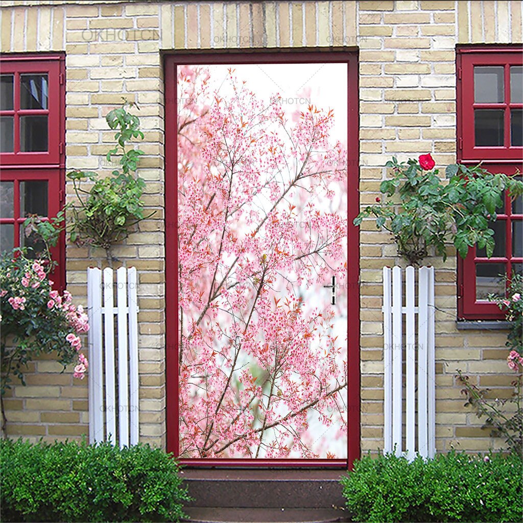 DIY Modern Home Decoration Door Stickers Flower De... – Grandado