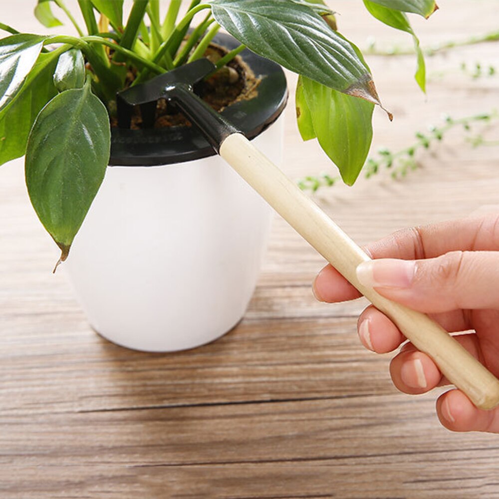 18pcs Garden Tool Set Mini Shovels Spade Rake Wooden Handle Metal Head Potted Flower Plants Gardening Tool