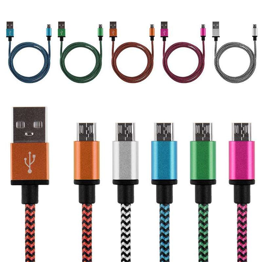Yixiang strømkabler 1m mikro usb data sync strøm oplader kabel til samsung galaxy  s4 s5 s6 s7 android smartphone tablet pc