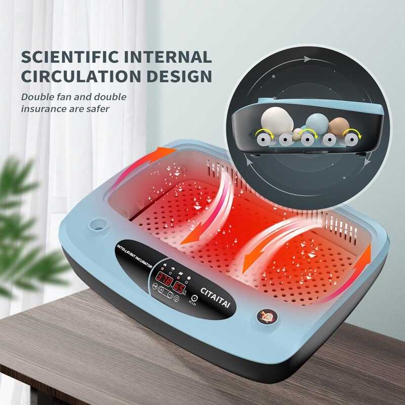 15 Egg Incubator Fully Automatic Hatching Machine Coop Poultry Farm Chicken Goose Duck Quail Eggs Incubator Bird Feeder Hatcher