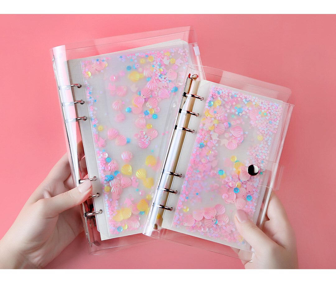 A6 / A5 plastic waterproof mesh zipper bag double-layer paper document bill zipper bag pencil bag