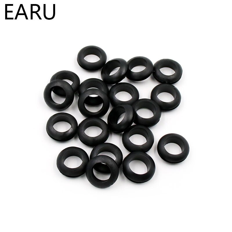 100 Stuks Dubbelzijdig Anker Draad Rubberen Pakkingringen Ring Zwart 6mm