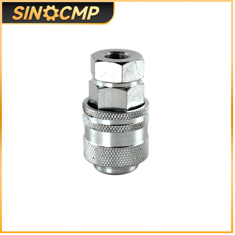 1PC G3/8 Puntkoppeling Hydraulische Druk Test Kit Onderdelen Voor CAT John Deere Bobcat Case Quick Connector Sliver of goud Willekeurig