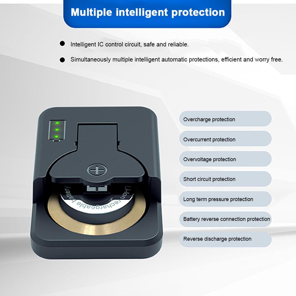 Cargador de batería de botón con indicador LED, cargador portátil Universal para accesorios LIR2016 LIR2025 LIR2032