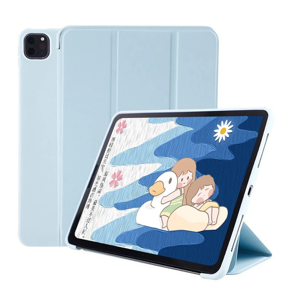 Funda Voor iPad Pro 11 inch Case 2024 Opvouwbare Stand Magnetische TPU Terug iPad A2837 A3006 Cover Slaap Wake Ondersteuning Opladen: green