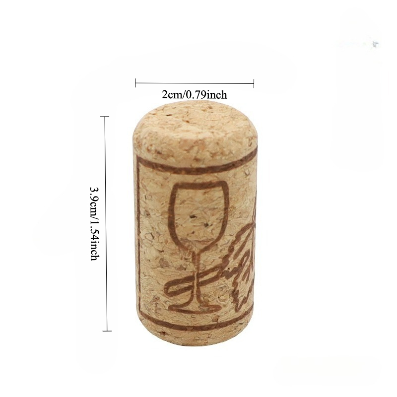 20 unids/set tapón de corcho de vino tapón de botella de vino de madera Natural herramientas de Bar accesorios de cocina: Azul marino