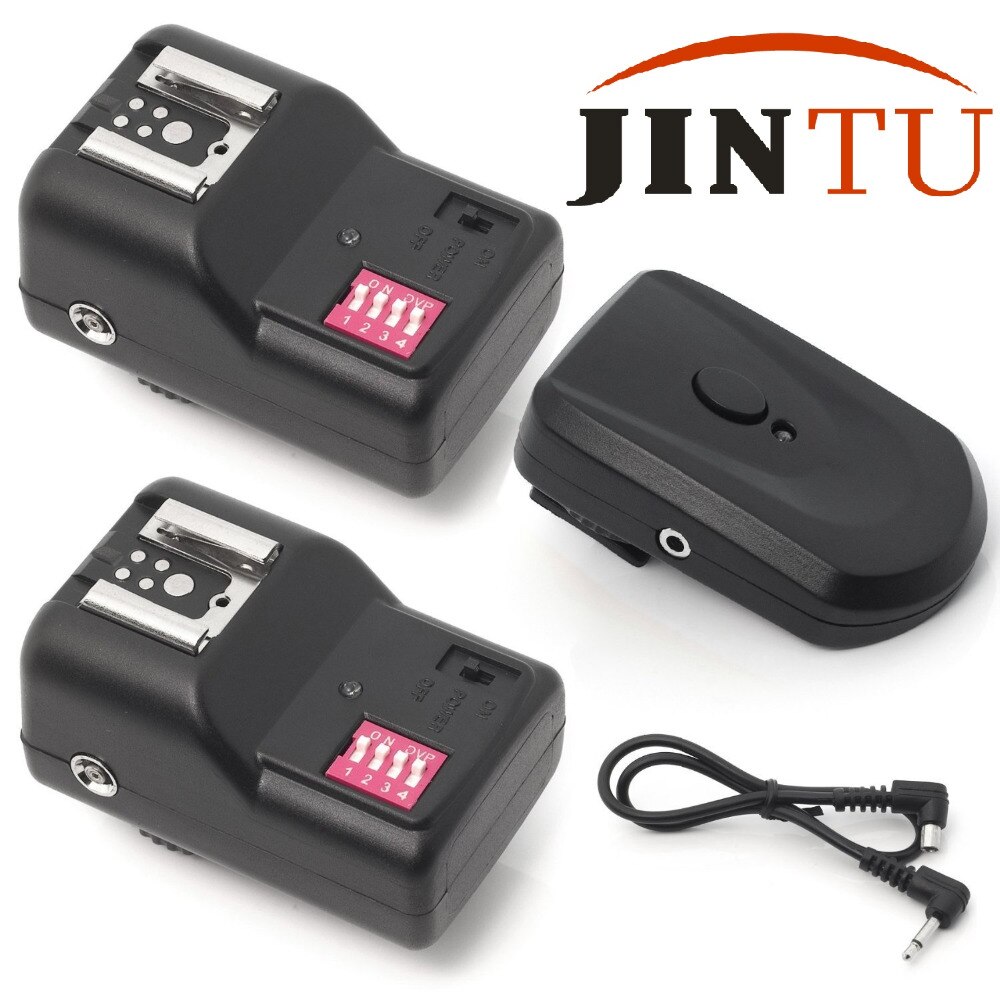 JINTU Studio-disparador de Flash de cámara remoto inalámbrico, 16 canales, con receptor para NIKON D3200, D7500, D5500, D5600, D3400, D90, D80, D60