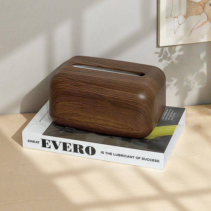 Chinese-style Simple Walnut Color Tissue Box Household Solid Wood Living Room Storage Carton Wooden Tissue Storage Box: Red