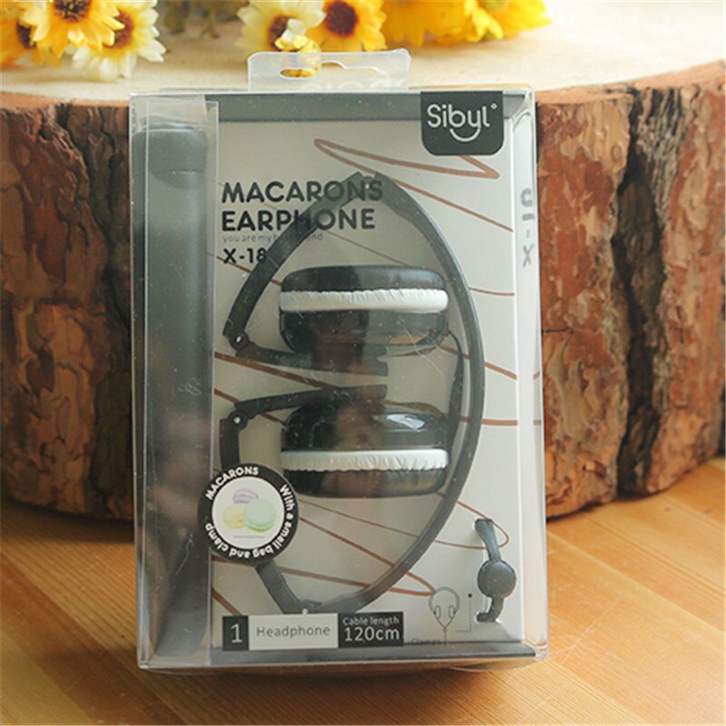 Urodziny prezenty śliczne słuchawki z mikrofonem cukierki kolor składany dla dzieci zestaw słuchawkowy słuchawki do smartfonów dziewczyna dzieci Xiaomi PC Laptop: Black