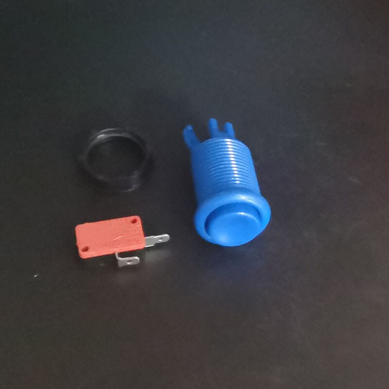 6pcs 28mm Mounting Hole Arcade push button American style 6 Color available For Arcade Game/Cocktail Happ: blue