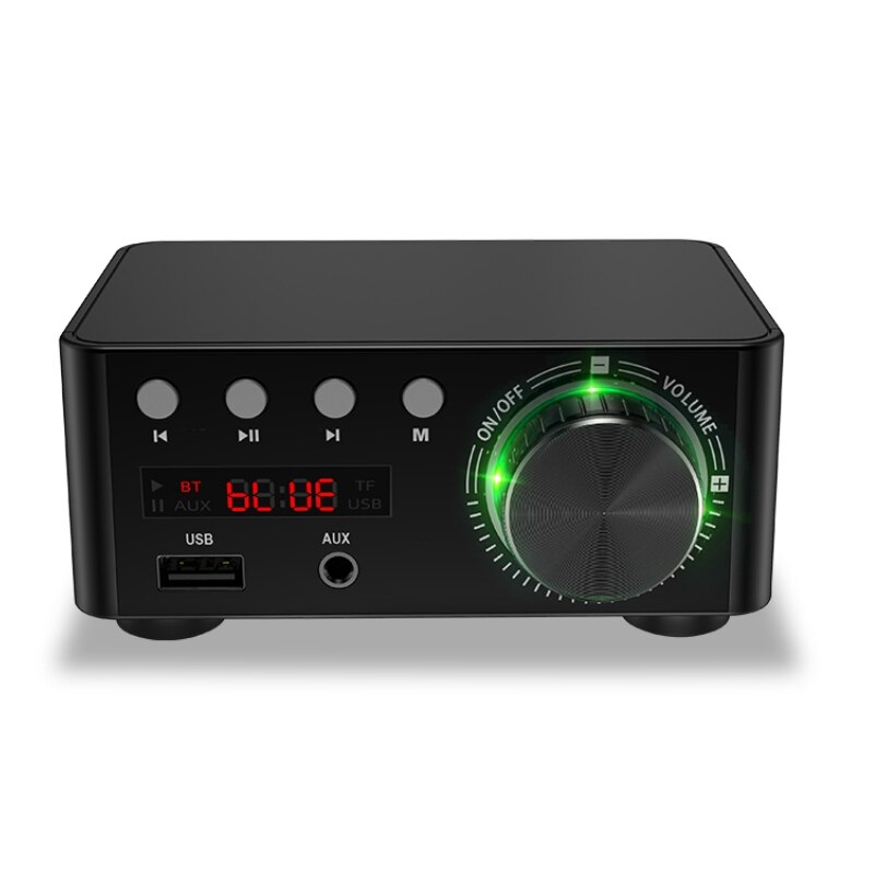 ! Digitale Power Stereo Audio Versterker Bluetooth Geïntegreerde Amp Versterker Mini Bluetooth Versterker Luidspreker: Black