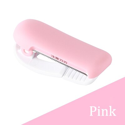 1pcs Japanese KOKUYO Washi Tape Mini Cutter Cutting Clip Light Color Series Stationery Small Hand Tear Tape Cutter: Pink 1pcs