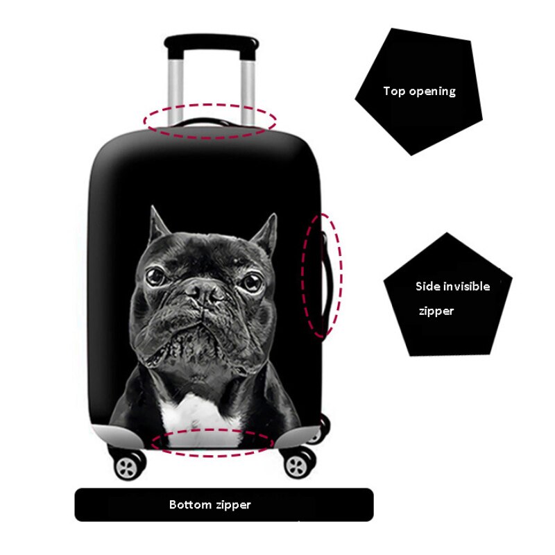 HMUNII-funda protectora para maleta equipaje elástico, cubierta antipolvo de novedosa, aplicable a 24 pulgadas, accesorios de viaje multifunción