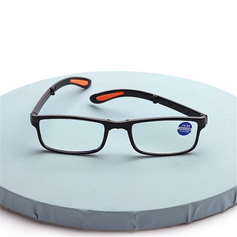 Zilead Portable Folding Blue - Proof Reading Glasses Ultra-Light Eye-Protecting Reading Glasses +1.0+1.5+2.0+2.5+3.0+3.5+4.0
