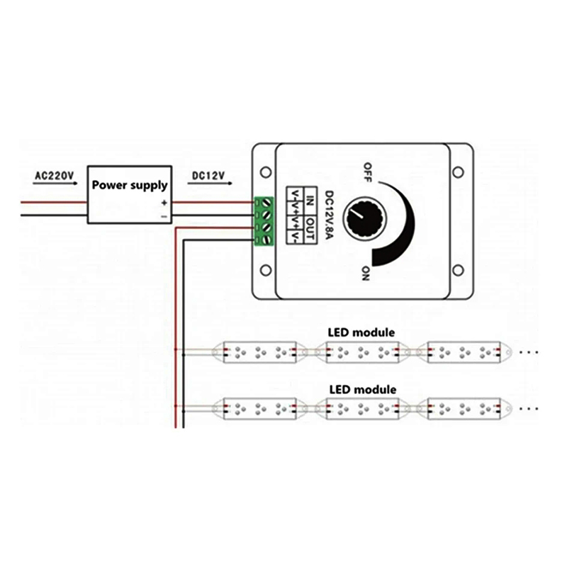 Spannungsregler dc/dc-spannungsstabilisator 8a netzteile mit einstellbarer drehzahlregelung  dc 12v led-dimmer 12 v