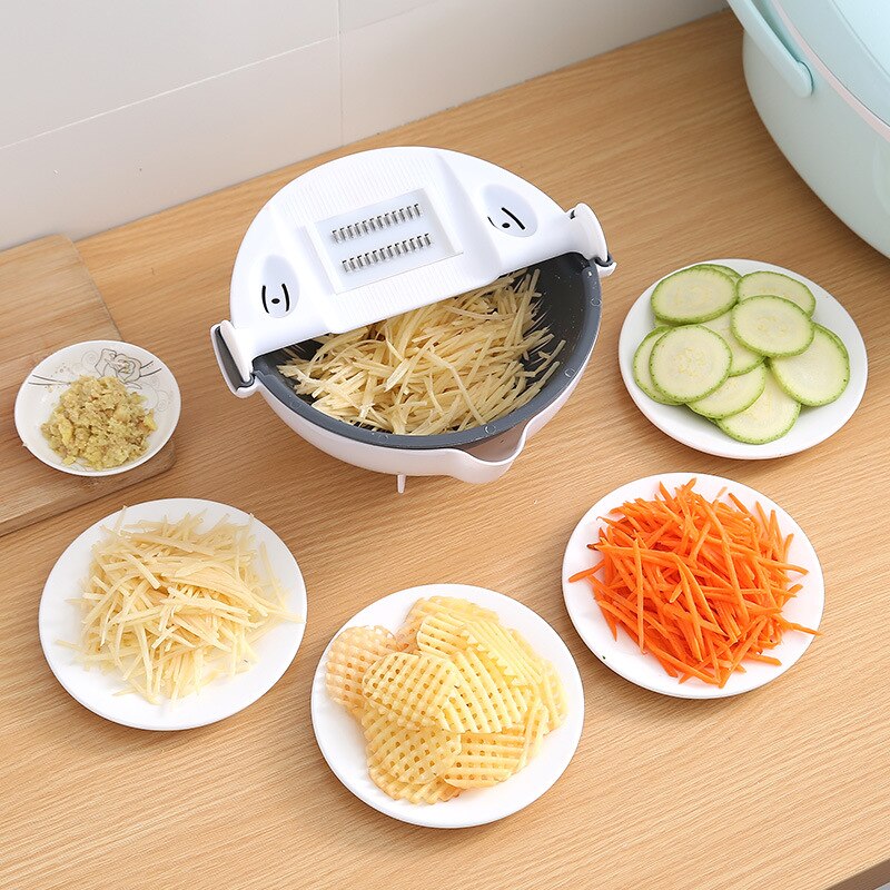 1 stk multifunktionel grøntsagsskiver husholdning kartoffelchip radise rivejern køkkenredskaber tilbehør