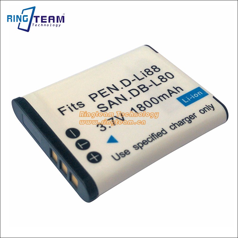 D-LI88 DLI88 D-L188 DL-188 DL188 Li-Ion Battery Pack for Pentax Optio P70 P80 WS80 H80 H90 W90 Digital Cameras ...