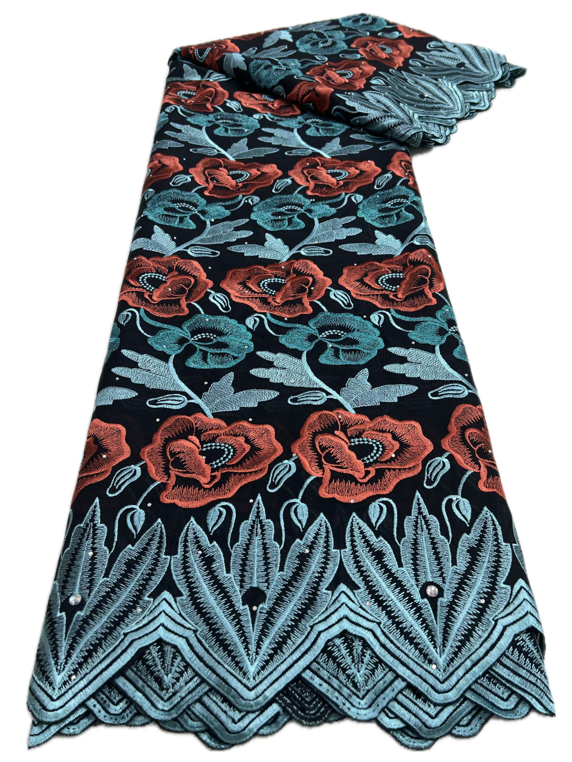 Tecidos de renda de algodão de cetim africano 2025 tecido de renda voile suíço de alta qualidade com pedras tecido de renda nigeriana para vestido: ROXO