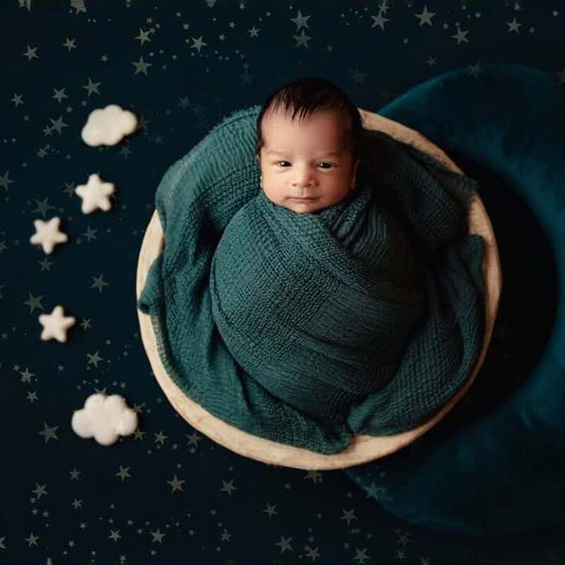 Baby newborn fotografie rekwisieten wolvilt mini maan sterren baby fotoshoot decoraties accessoires